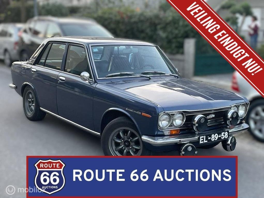 Datsun 1600 SSS | 1972 | Route 66 Auctions, Auto's, Overige merken, Zwart, Bedrijf, Handgeschakeld