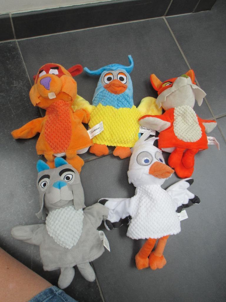 Handpoppen fabeltjeskrant De volledig serie 5 poppen -27cm, Ophalen of Verzenden, Zo goed als nieuw, Overige typen