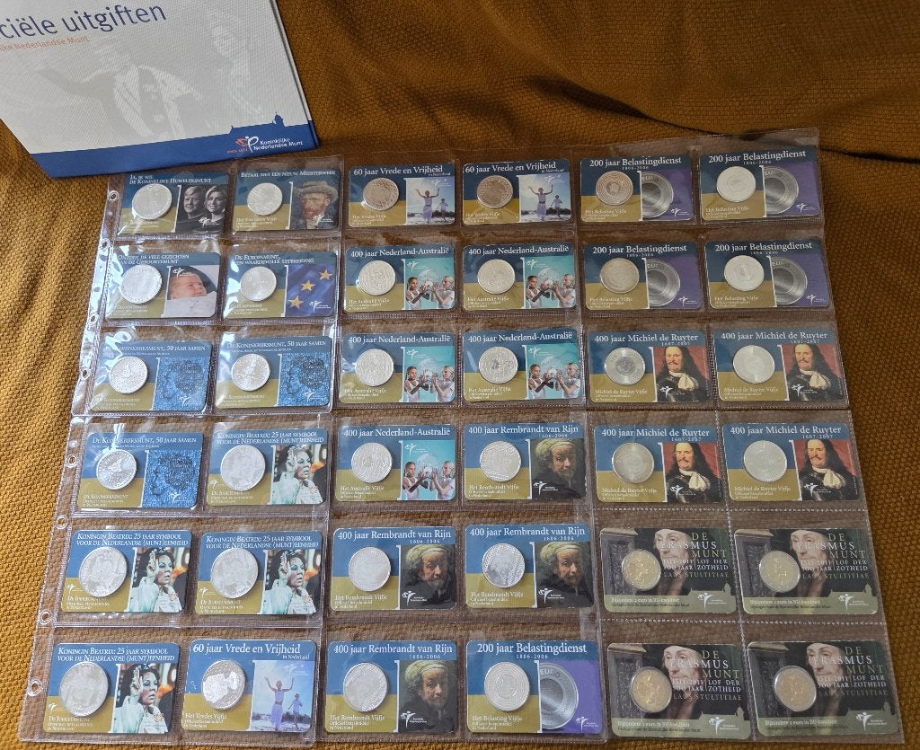 Pièces en argent Pays-Bas, rare pièce naissance de Van Gogh, Timbres & Monnaies, Monnaies | Pays-Bas, Reine Beatrix, Euros, Argent