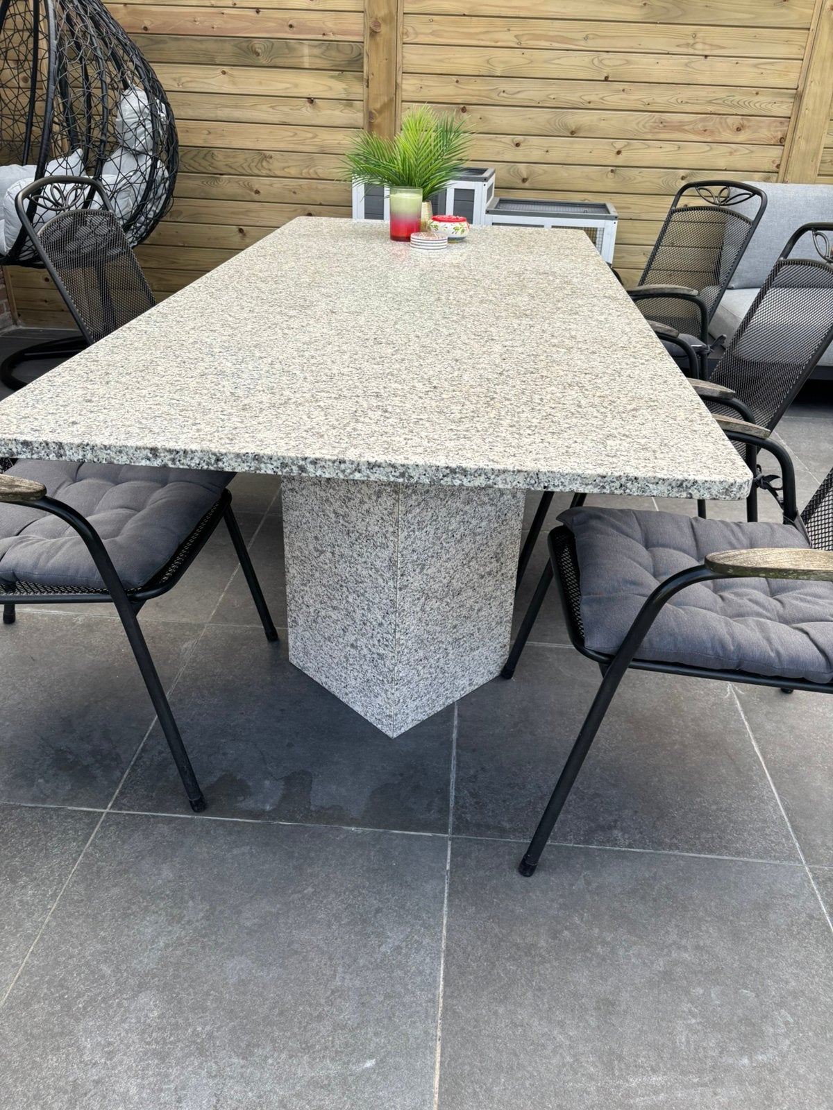 Marmeren tafel, Tuin en Terras, Ophalen, Overige materialen, Gebruikt, Eettafel