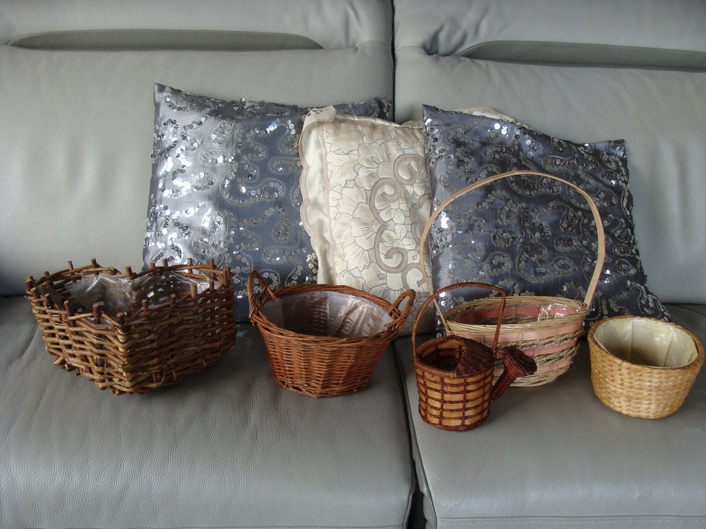 divers cache- pots, corbeille en osier, Tuin en Terras, Bloembakken en Plantenbakken, Nieuw, Overige materialen, Binnen, Balkon