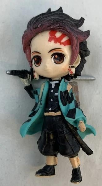Demon Slayer Figuur 6,5cm Tanjiro & Muichiro Manga KyN, Verzenden, Zo goed als nieuw