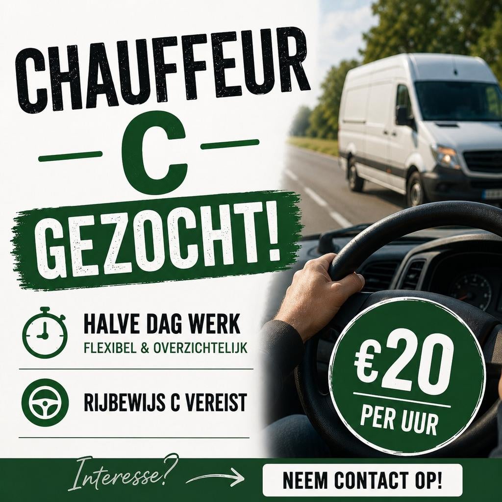 Chauffeur c / C1 gezocht voor naar de keuring te rijden., Vacatures, Vacatures | Chauffeurs
