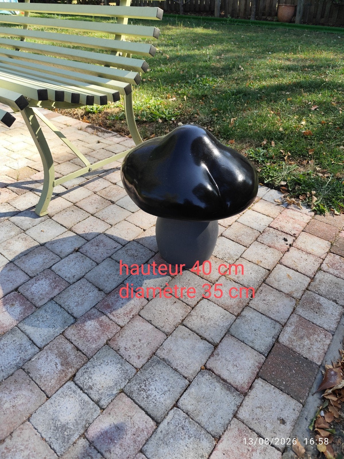 champignon en béton 35 cm diamètre sur 40 cm hauteur, Jardin & Terrasse, Enlèvement, Béton