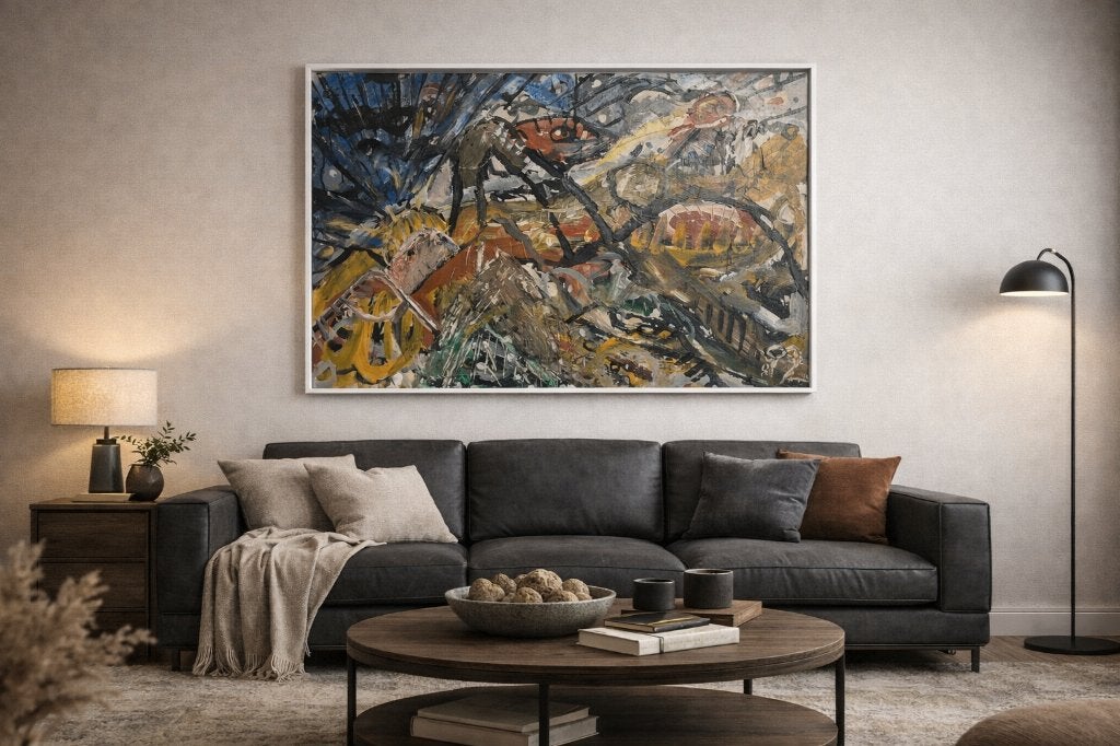 Stefan DE JAEGER tableau peinture originale abstraction, Enlèvement