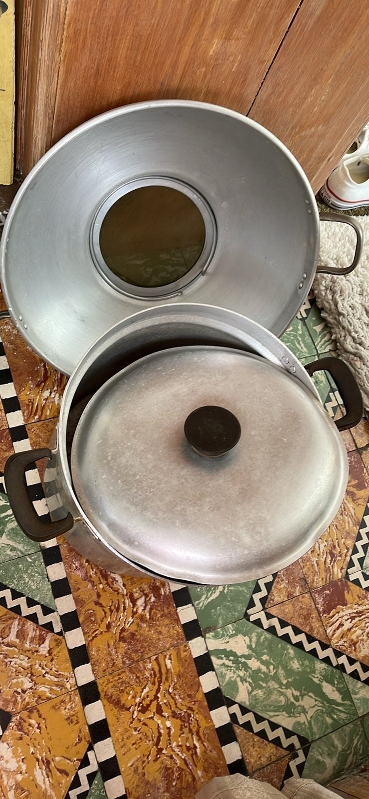 Casserole de 15 Litres et tamis pour gelée de confiture, Enlèvement, Utilisé, Inox, Casserole