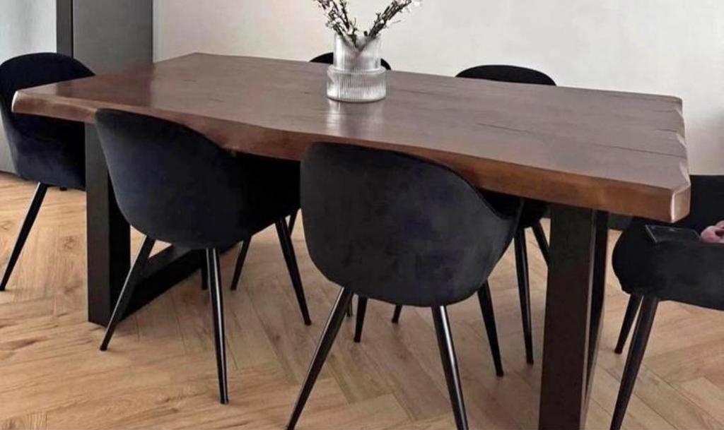 Massief Eiken tafel 200x103cm, Huis en Inrichting, Tafels | Eettafels, Ophalen, Zo goed als nieuw
