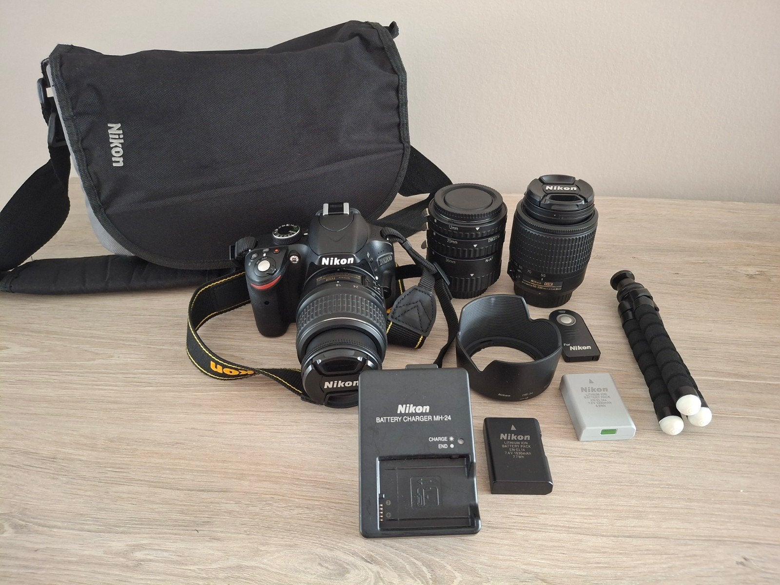 Nikon D3200 + lenzen/accessoires, Audio, Tv en Foto, Fotocamera's Digitaal, Gebruikt, Spiegelreflex, Nikon, Ophalen