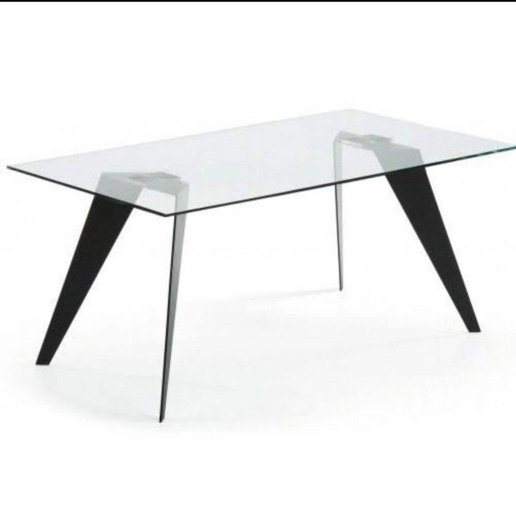 Table en verre, 150 à 200 cm, Cinq personnes ou plus, Verre, Enlèvement