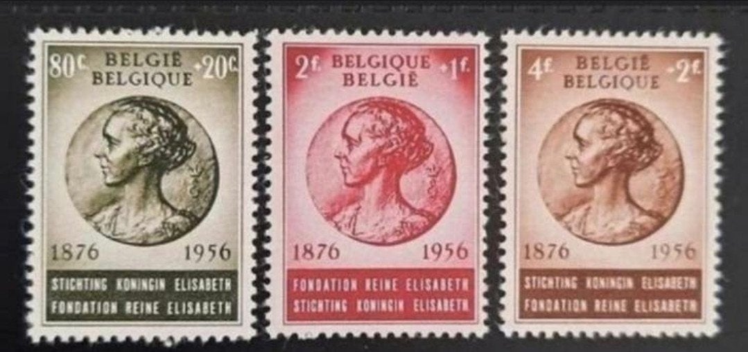 Belgique : COB 991/93 ** Reine Elizabeth 1956., Sans timbre, Neuf, Enlèvement ou Envoi, Non oblitéré