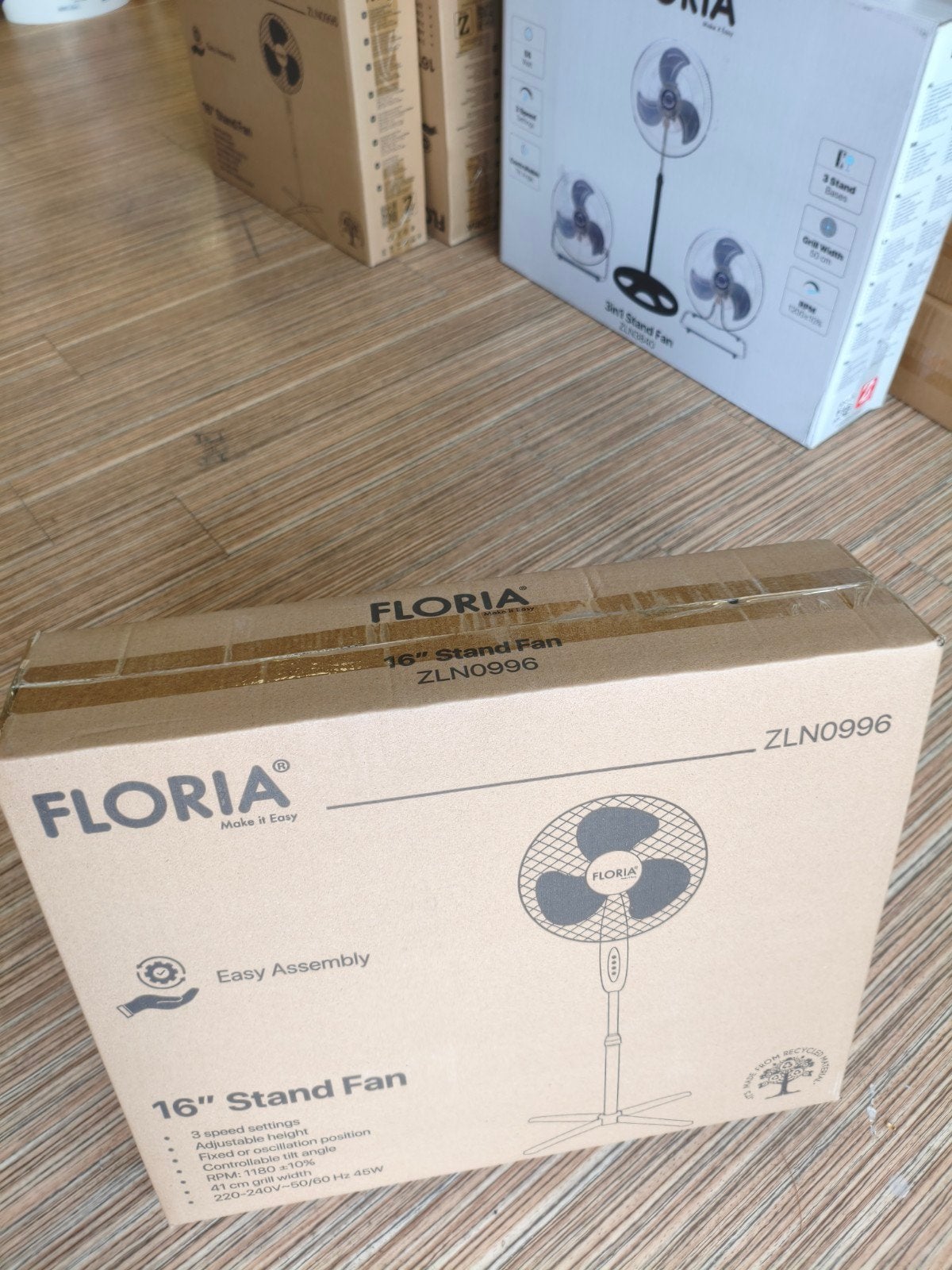 Ventilateur sur pied FLORIA de 16 po, Electroménager, Ventilateurs, Enlèvement ou Envoi, Neuf
