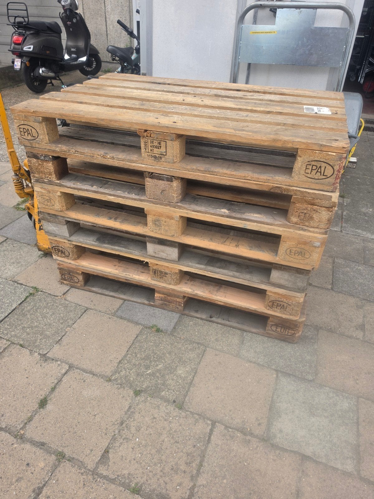 Europallets, Doe-het-zelf en Bouw, Hout en Planken, Ophalen, Gebruikt
