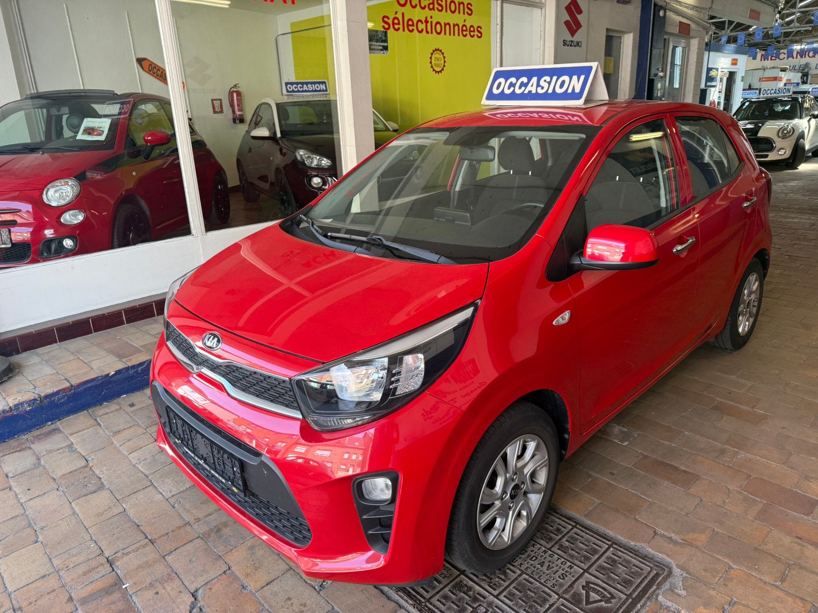 Kia picanto 1.0i 68 cv 2017 airco gps camera de recule, Rouge, 116 g/km, Achat, Euro 6