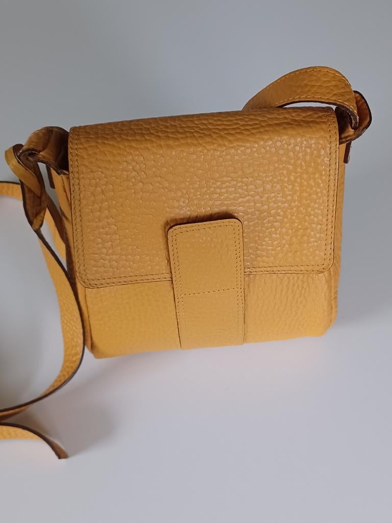 Crinkles sac cuir, Envoi, Jaune, Sac à bandoulière