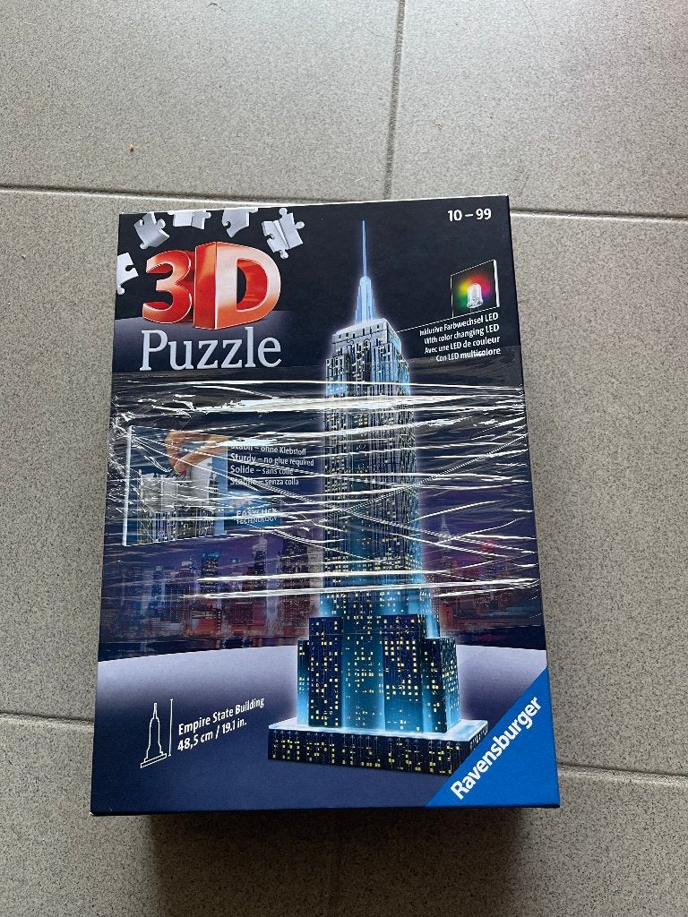 Ravensburger 3D puzzel - Empire State Building, Hobby en Vrije tijd, Ophalen of Verzenden, Zo goed als nieuw, Rubik's of 3D-puzzel