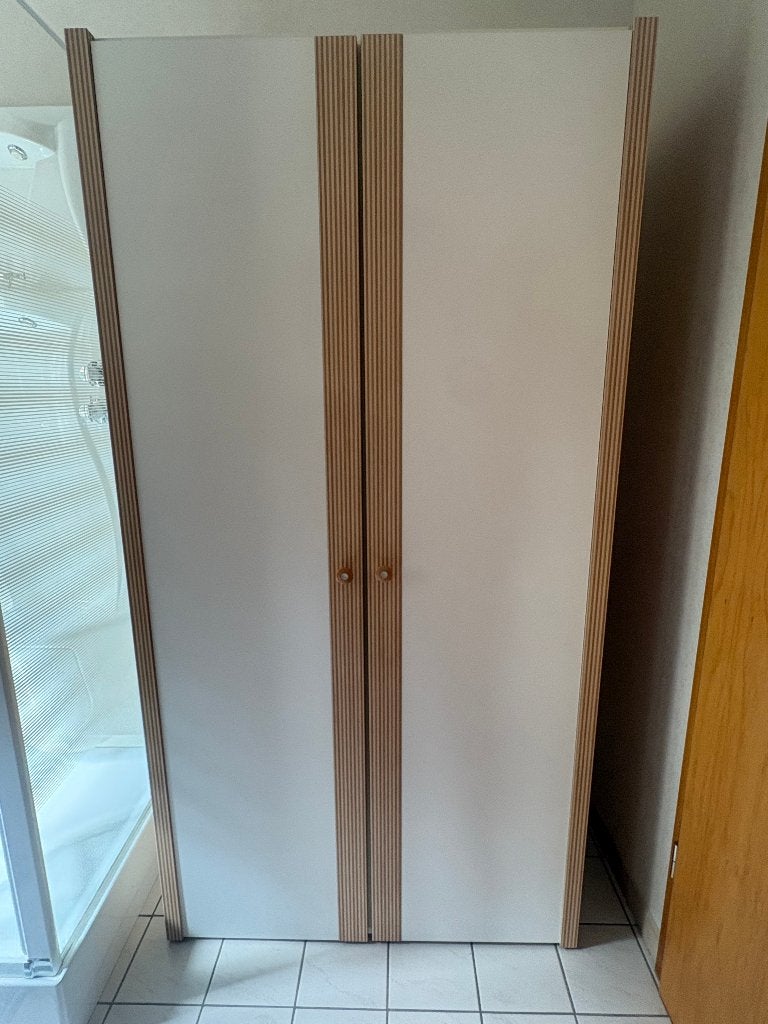 Kleerkast met 2 deuren - kledingkast en planken - 100 cm, Ophalen, 50 tot 100 cm, Zo goed als nieuw, 150 tot 200 cm