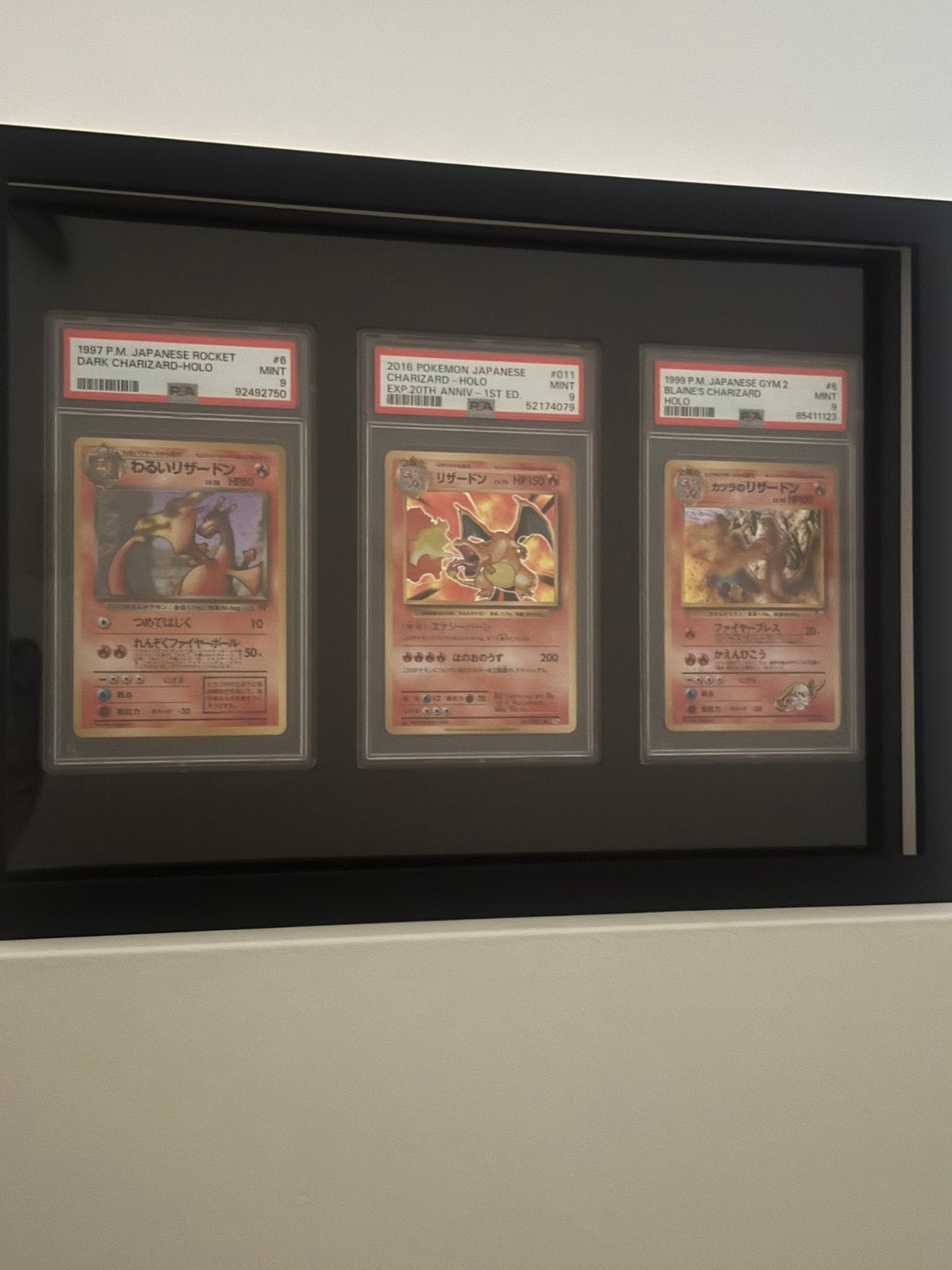 Interessepeiling Charizard Japans trio PSA9, Enlèvement, Comme neuf
