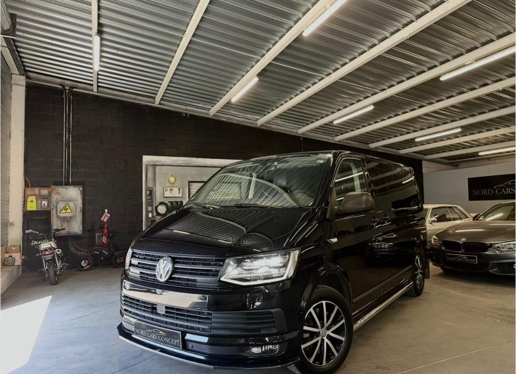 Volkswagen Caravelle tdi 204 cv 4 Motion, Auto's, Automaat, Zwart, Zwart, Leder