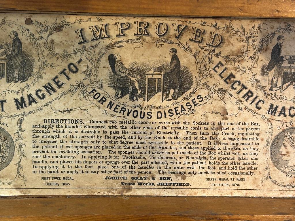 Antieke medische elektro machine Joseph Gray ca. 1870, Antiek en Kunst, Ophalen of Verzenden