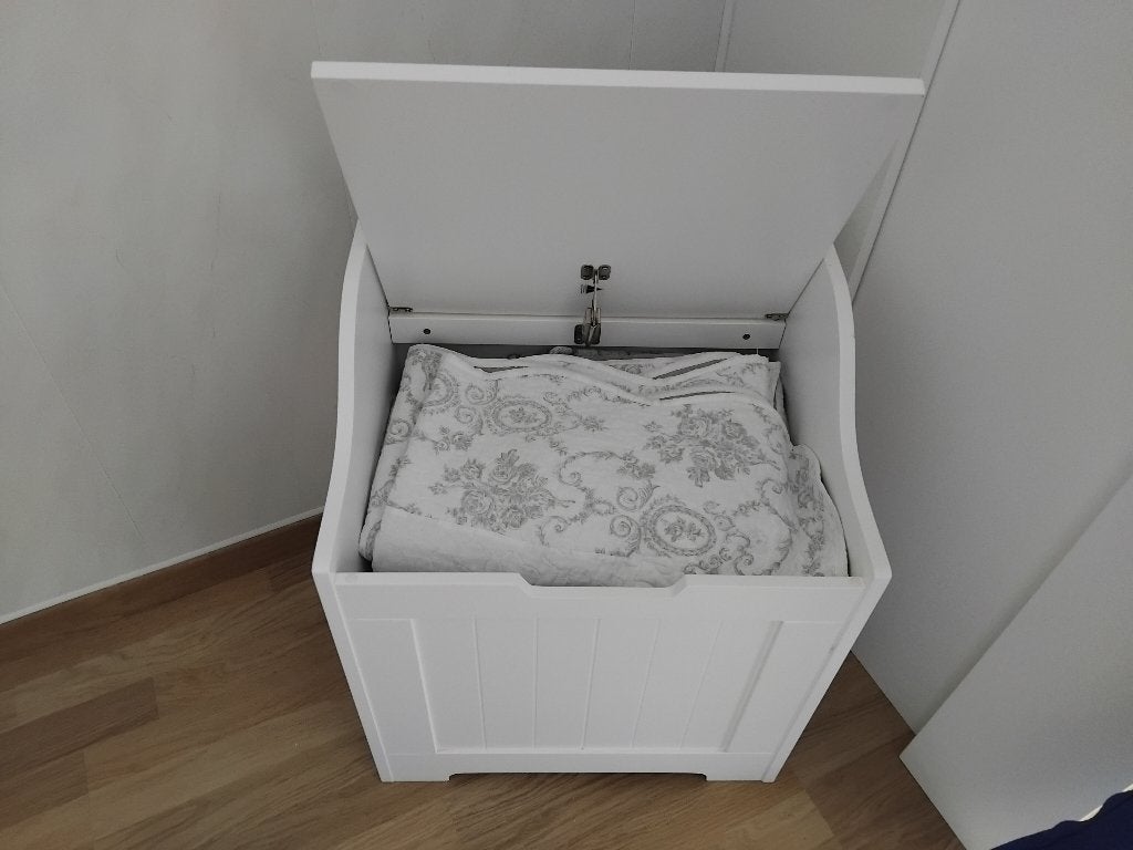 Witte  wasmand ,opbergkist ,speelgoedkist, Enlèvement, Neuf, Autres types
