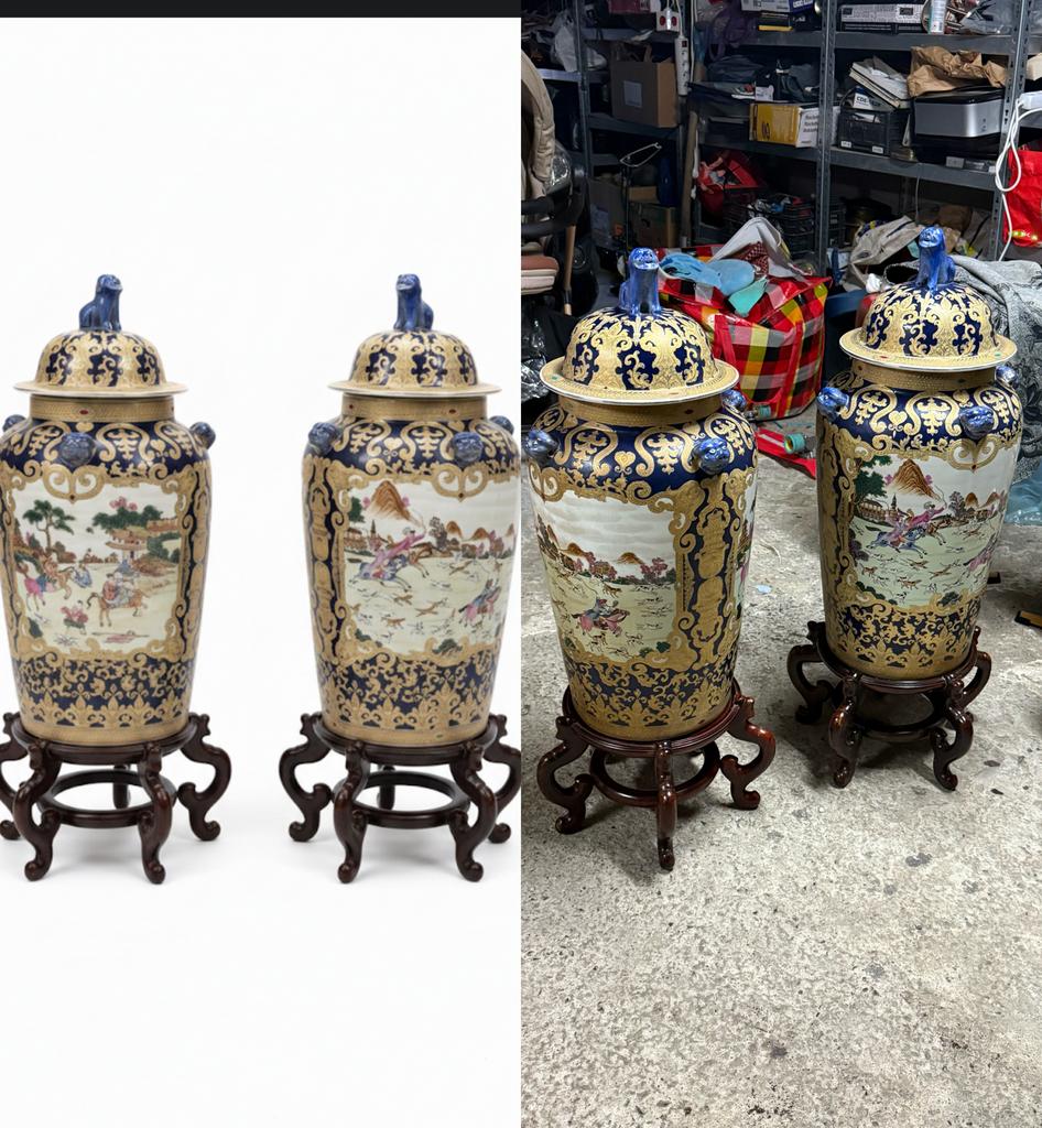 2 grand vase chinois, Enlèvement, Comme neuf