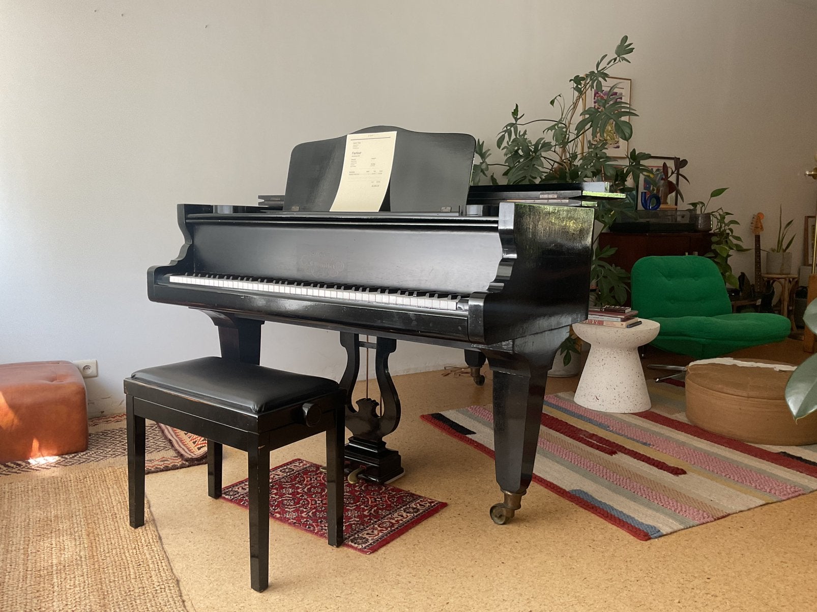 Uniek: vleugelpiano van huize Pommelien Thijs!, Muziek en Instrumenten, Piano's, Zo goed als nieuw, Piano, Ophalen