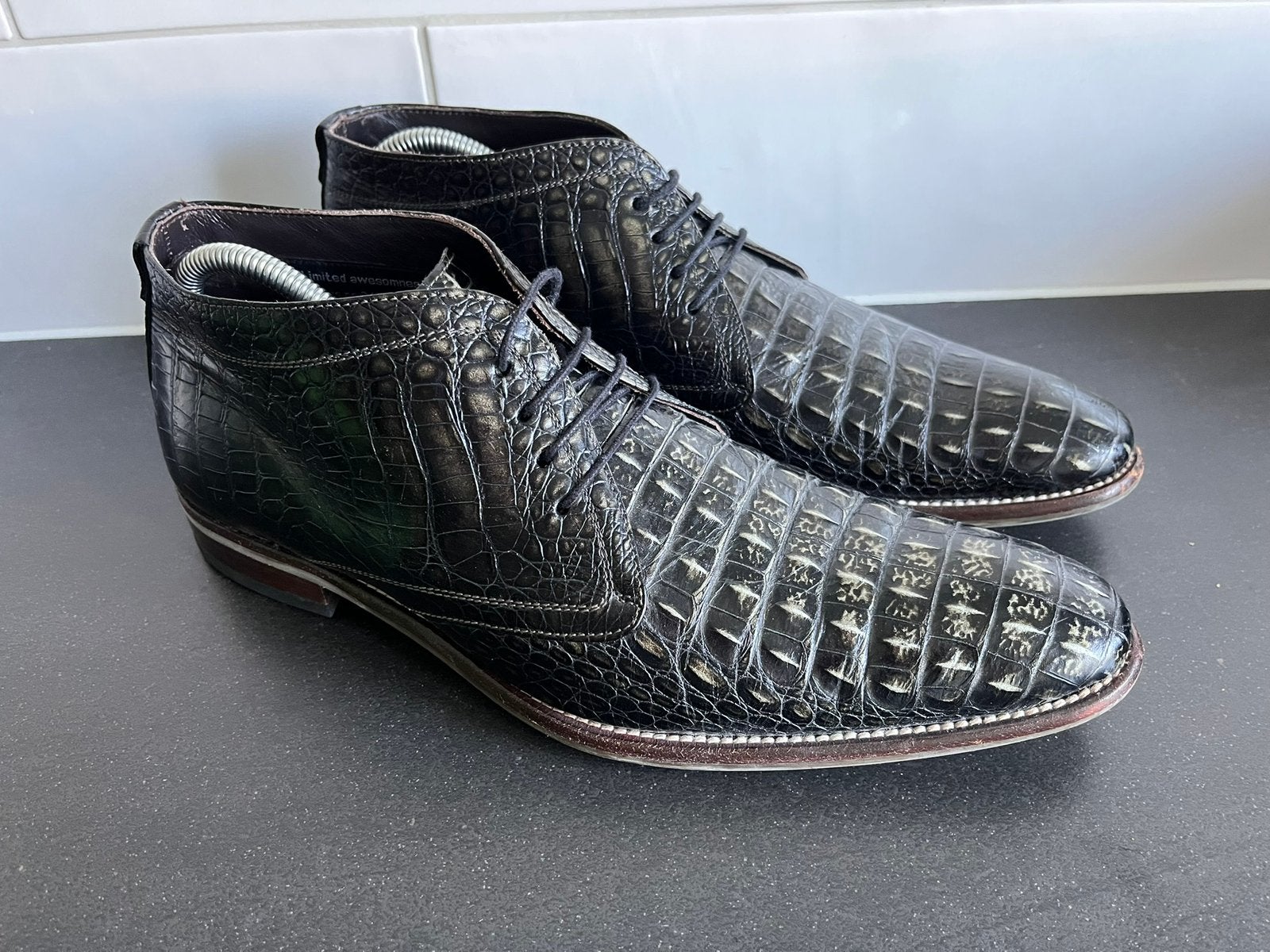 Floris van Bommel herenschoenen maat 9.5/43.5 amper gedragen, Zwart, Ophalen of Verzenden, Zo goed als nieuw, Veterschoenen