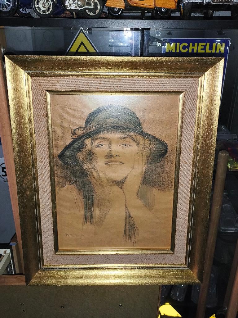 Lithographie femme signe Philippe swyncop, Antiquités & Art, Enlèvement ou Envoi