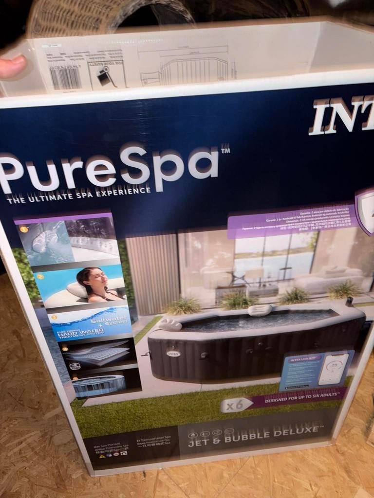 Intex pure spa jet en bubble deluxe 6 personen, Ophalen, Zo goed als nieuw, Filter, Opblaasbaar