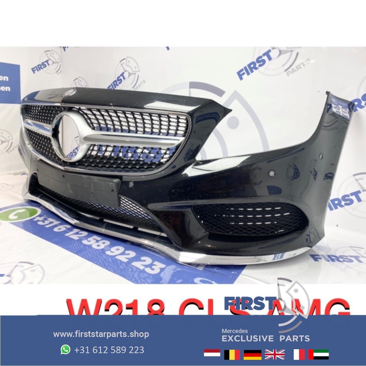 W218 FACELIFT CLS AMG VOORBUMPER COMPLEET + DIAMOND GRIL 201, Auto-onderdelen, Gebruikt, -, Voor, Ophalen of Verzenden