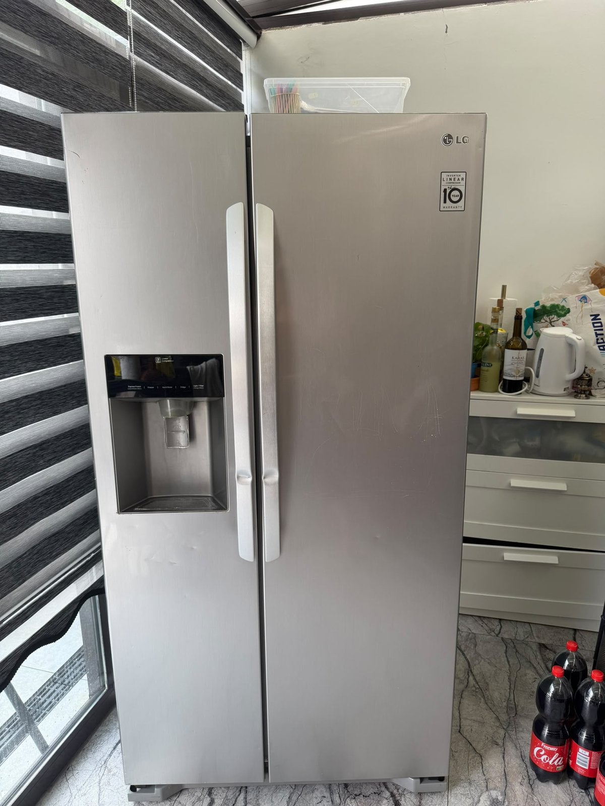 LG Amerikaanse koelkast, Elektronische apparatuur, Ophalen, Gebruikt, 200 liter of meer, 60 cm of meer