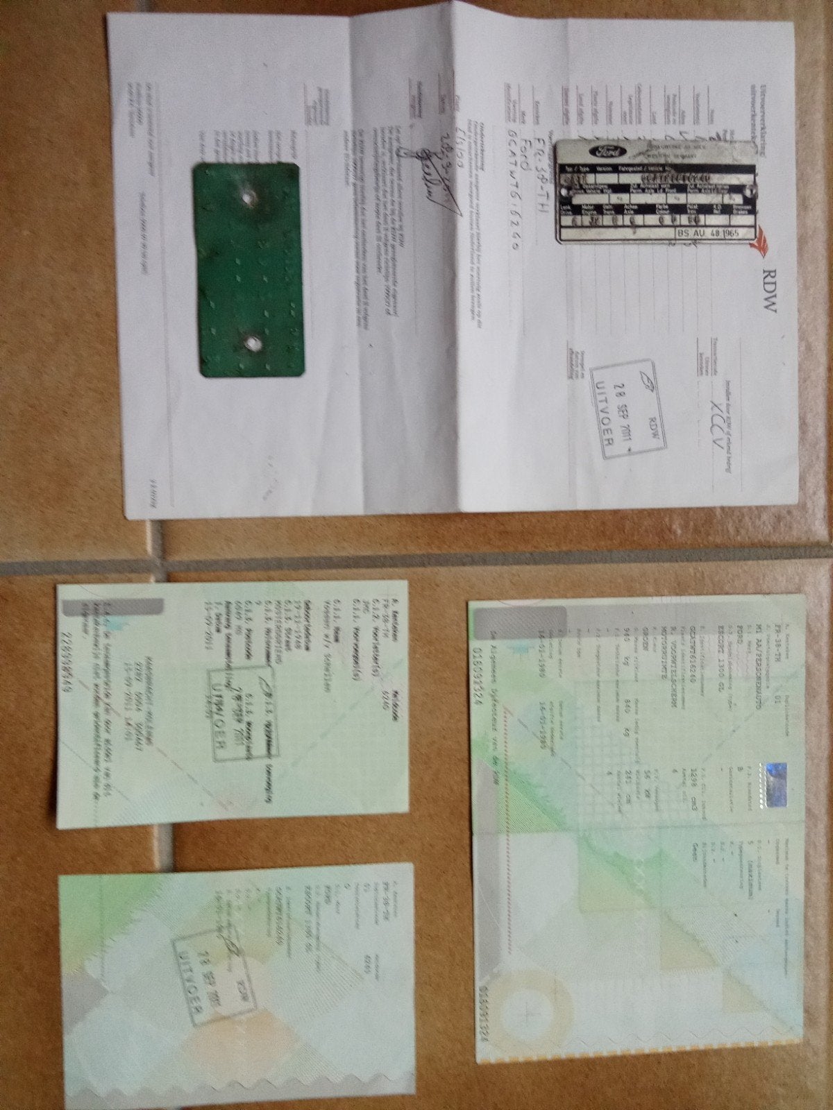 Certificat d'immatriculation Ford Escort MK2 1300cc, Enlèvement, Utilisé, Ford