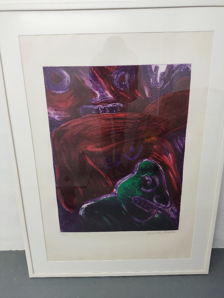 Bengt Lindstrom – kleurets, Antiek en Kunst, Kunst | Etsen en Gravures, Ophalen, 48 cm, 65 cm, 1950 - 1999