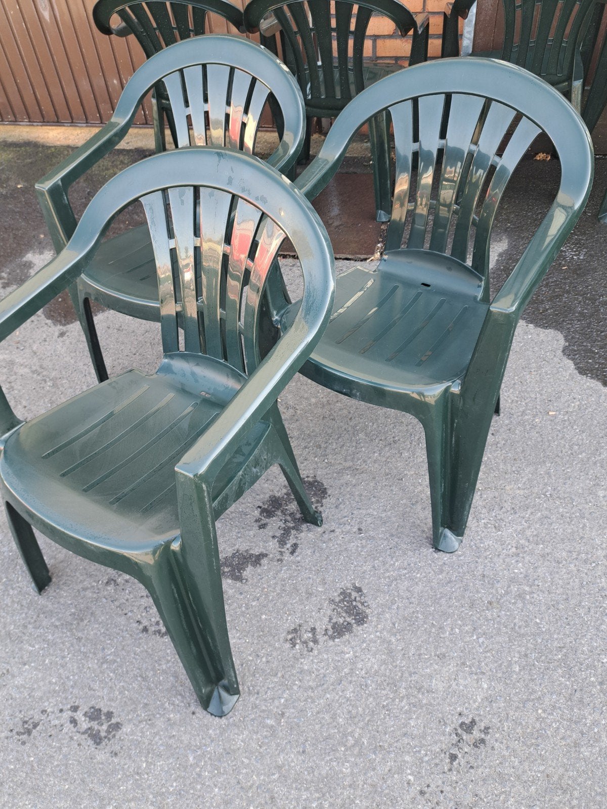 14 tuinstoelen jardin, Tuin en Terras, Tuinstoelen, Ophalen, Gebruikt, Plastic, Stapelbaar