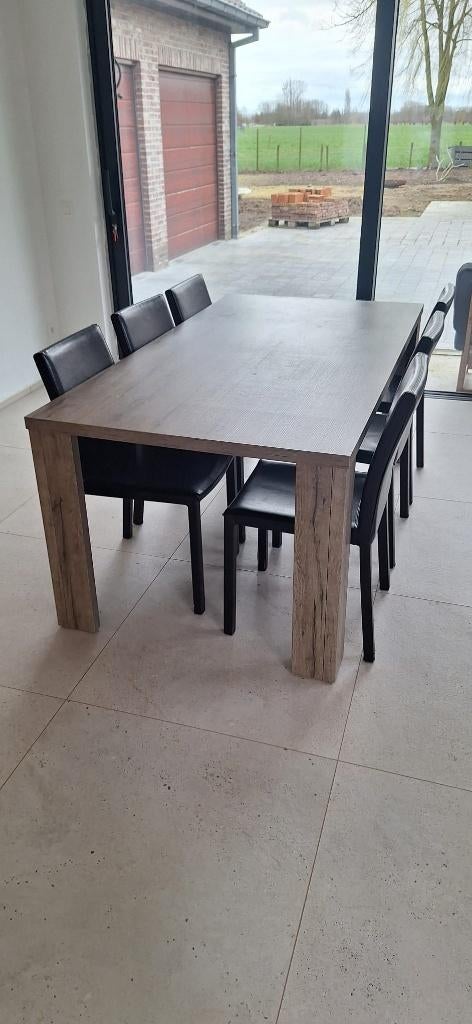 Landelijke eettafel 6 personen, 150 à 200 cm, Cinq personnes ou plus, Comme neuf, Landelijk