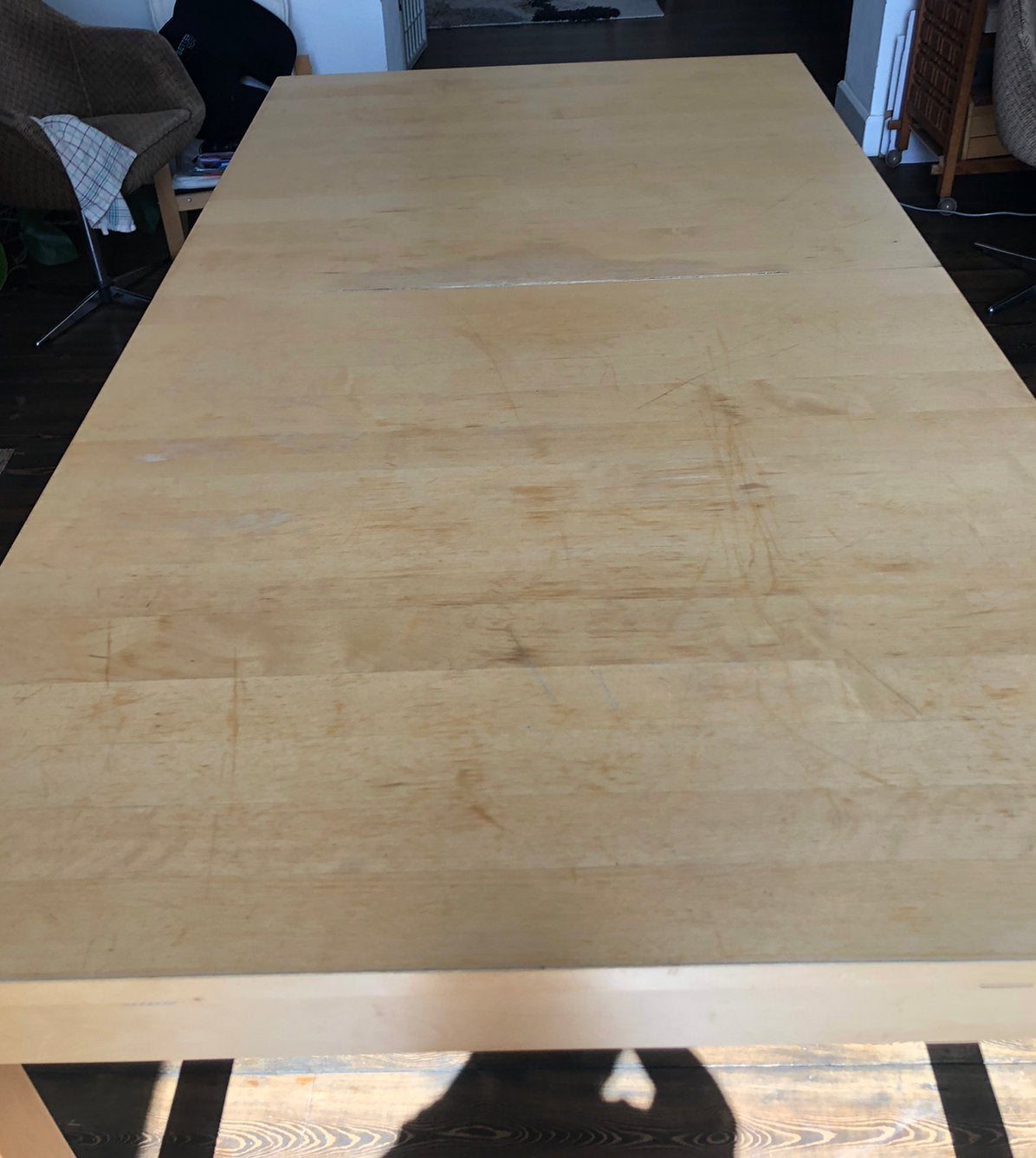 Table Extensible IKEA (bjursta), Ophalen, Gebruikt, 200 cm of meer, 50 tot 100 cm
