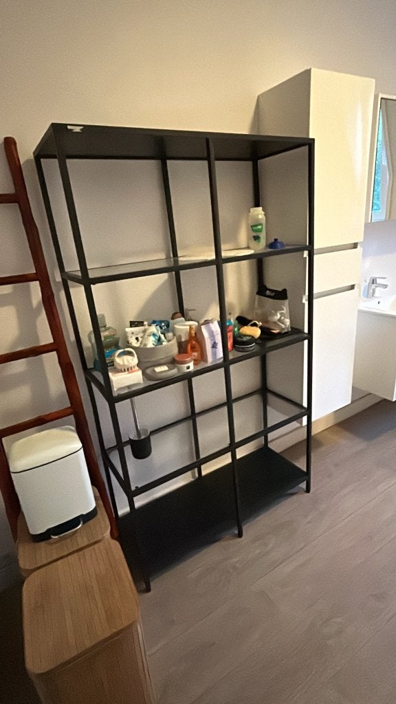 Étagère IKEA VITTSJÖ (métal/verre), Enlèvement, Utilisé