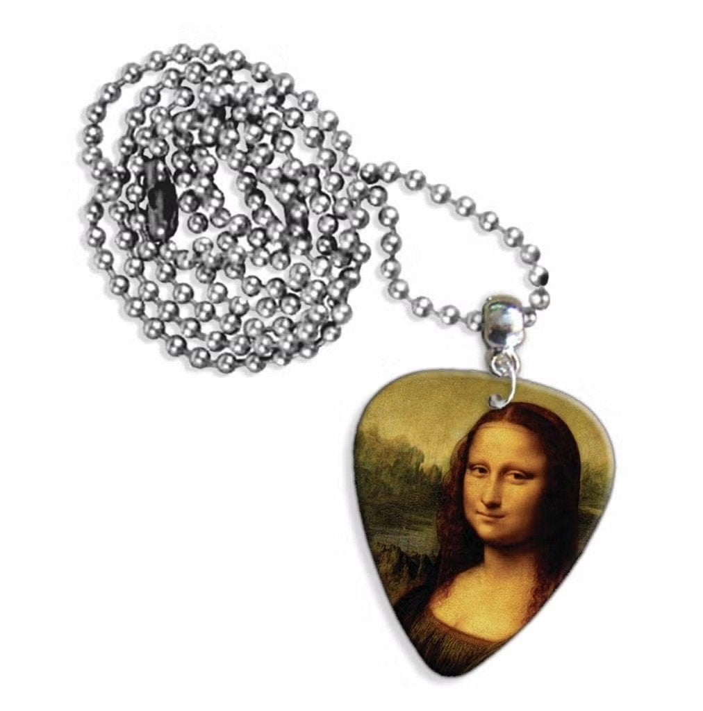 Plectrum ketting of sleutelhanger met afbeelding Mona Lisa, Verzamelen, Ophalen of Verzenden, Nieuw