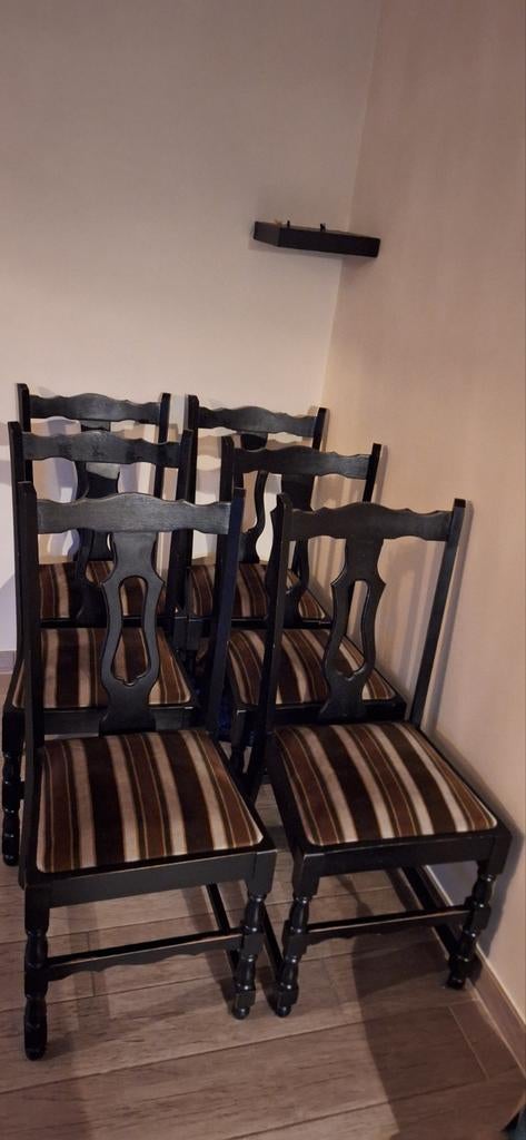 Zes eetkamerstoelen, Antiquités & Art, Antiquités | Meubles | Chaises & Canapés, Enlèvement