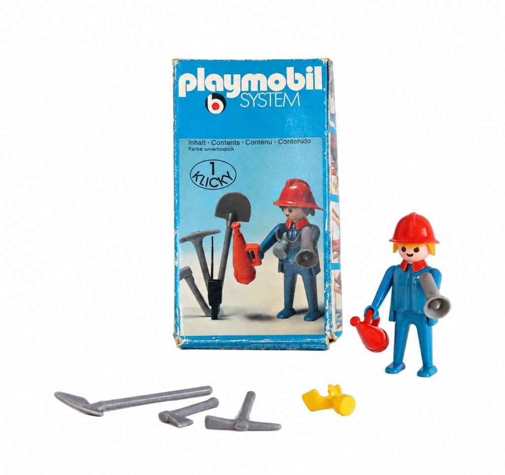 Vintage Playmobil-set 3366 (Brandweerman) - Klicky 1978, Kinderen en Baby's, Ophalen of Verzenden, Gebruikt, Figuren