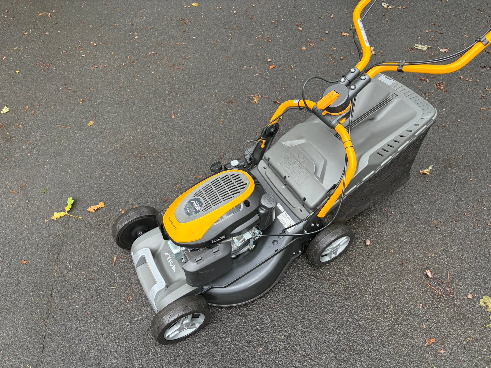 ✅Stiga Zelftrekker Elektrisch/Gestart‼️ Mulcher/Maaier‼️, Ophalen, Cirkelmaaier, Zo goed als nieuw, Benzine-grasmaaier