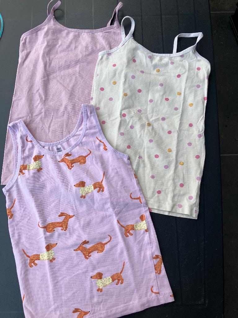 Onderhemdjes 134-140, Kinderen en Baby's, Kinderkleding | Maat 134, Nacht- of Onderkleding, Gebruikt, Meisje, Ophalen of Verzenden