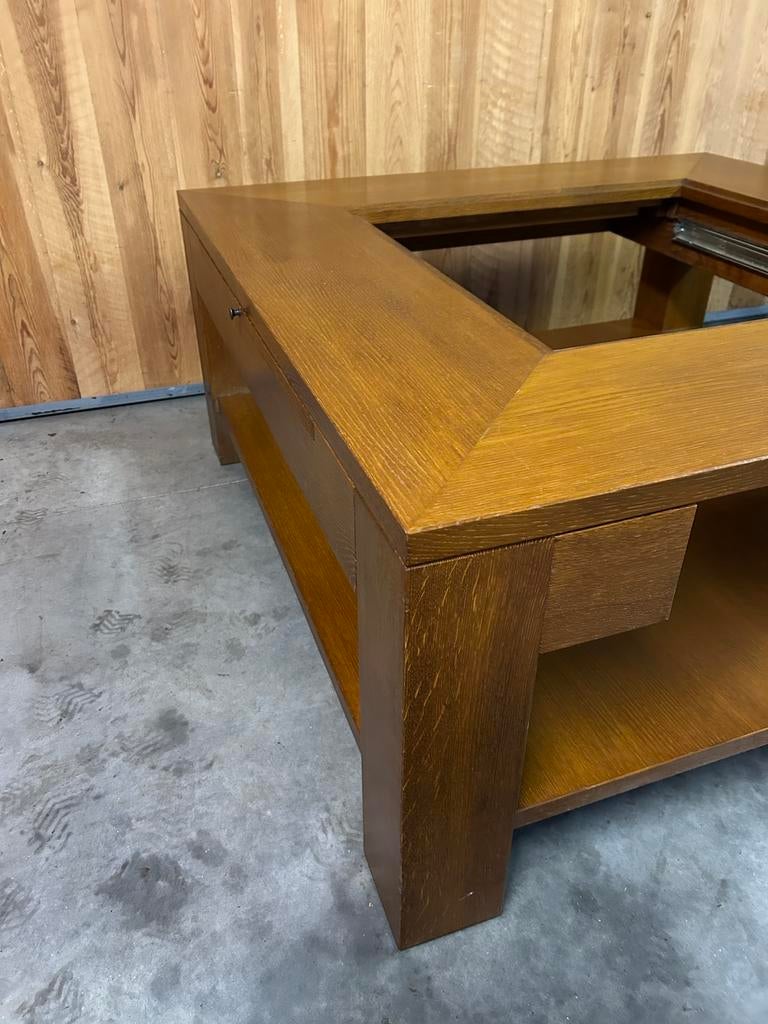 GRATIS salontafel, Huis en Inrichting, Tafels | Salontafels, Ophalen, Zo goed als nieuw, Vierkant, Glas