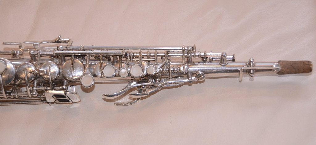 KINGS - ORSI (Italy) - verzilverde sopraan saxofoon, Ophalen of Verzenden, Gebruikt, Saxofoon