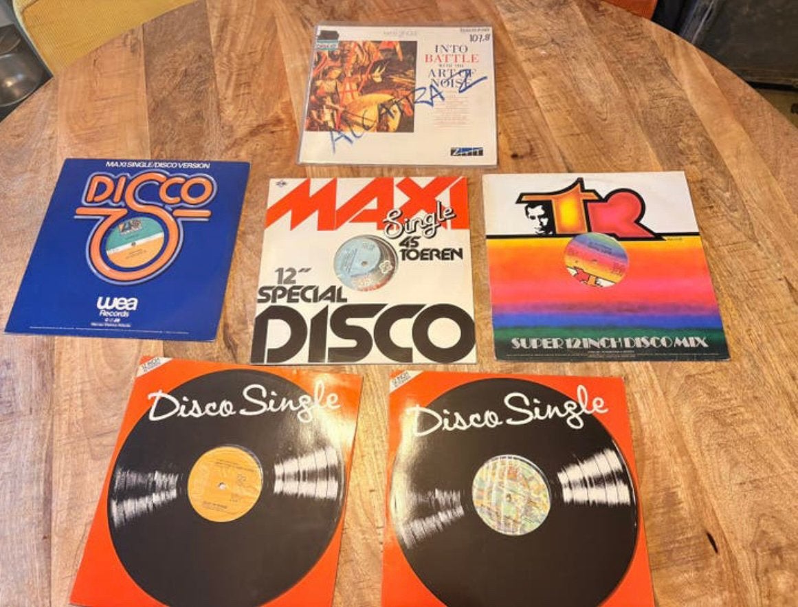Mooie collectie van 6 vintage disco/dance maxi-singles, CD & DVD, Enlèvement ou Envoi, Comme neuf, Dance