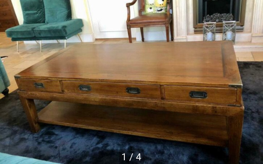 SALONTAFEL Eichholtz Military ENGLISH OAK 140x70x48 Flamant, Ophalen