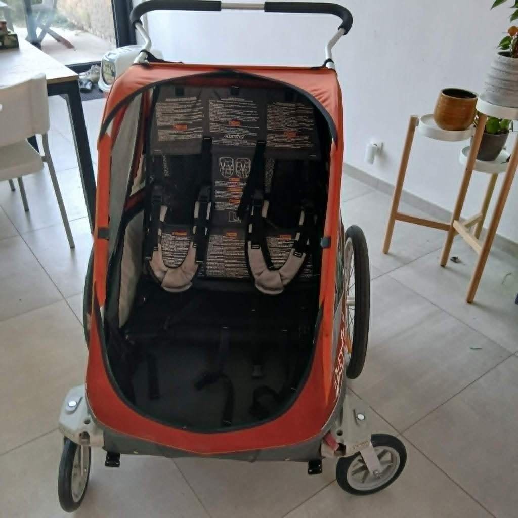 Fietskar Thule chariot Corsaire 2, Fietsen en Brommers, Ophalen, Vering, Zo goed als nieuw, Aanhangfiets