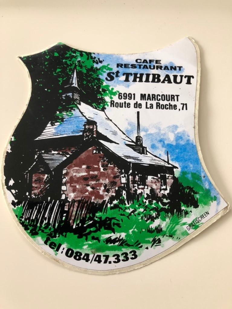 Autocollant St Thibaut - Marcourt Café Restaurant, Enlèvement ou Envoi