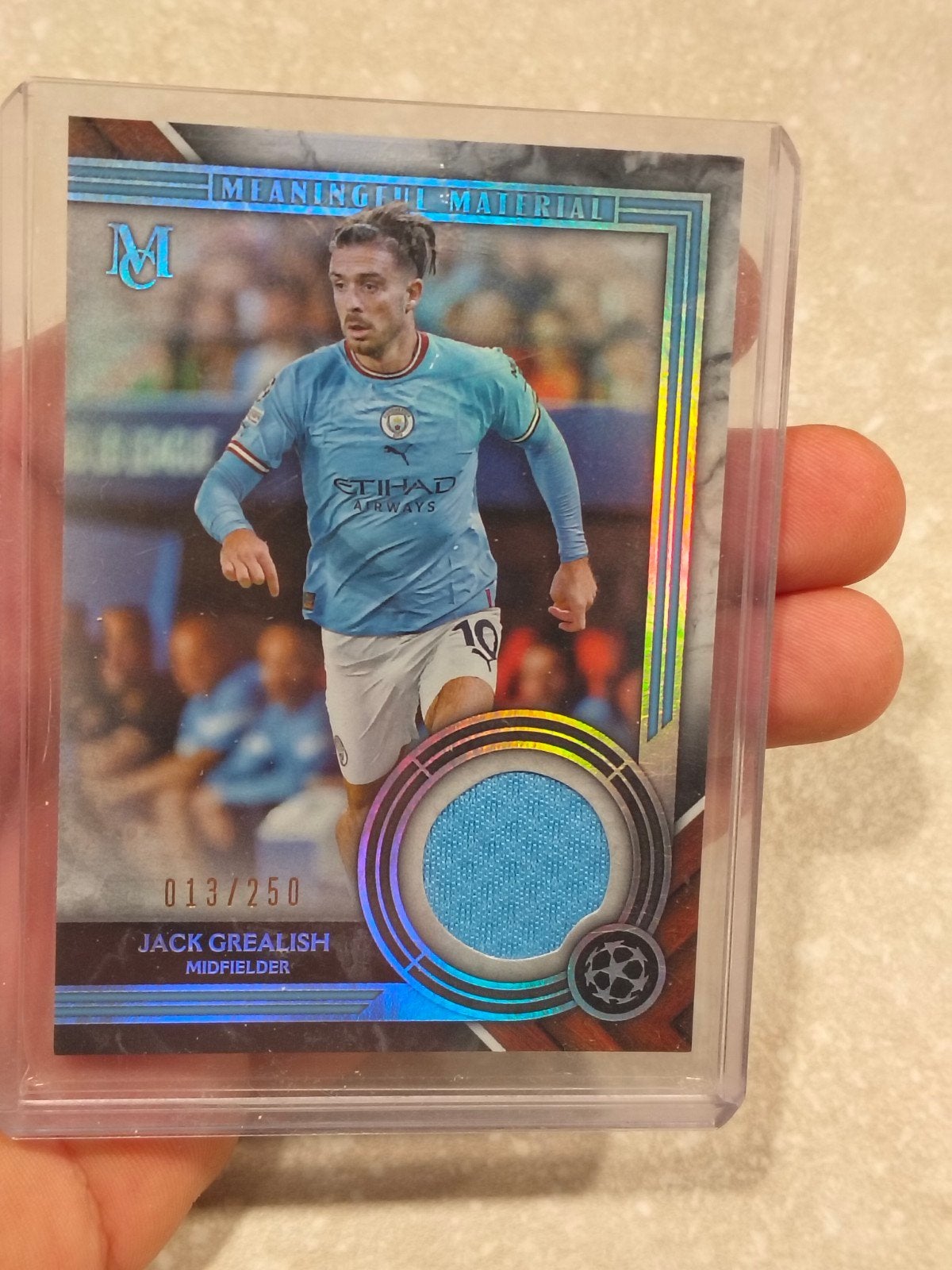 Topps Champions League museum Jack Gralish patch genummerd, Ophalen of Verzenden
