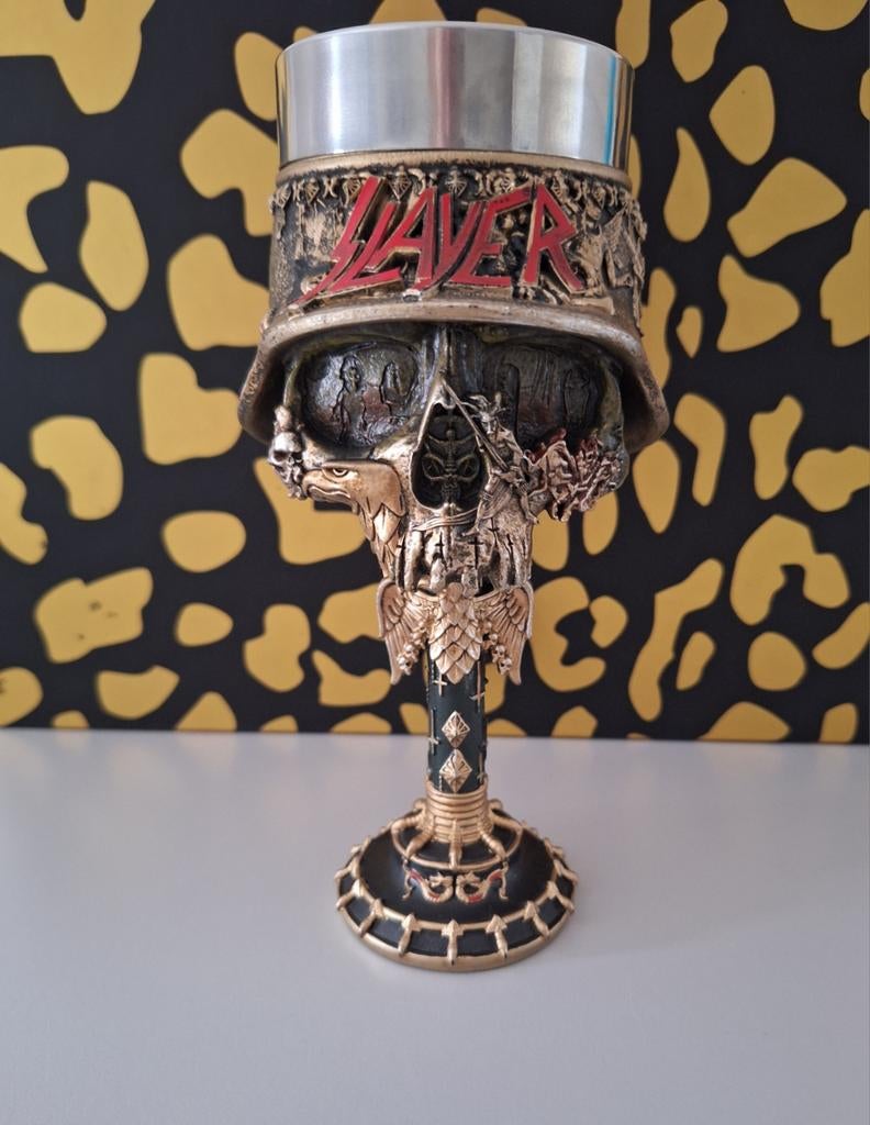 Metalen kelk doodskop hoofd Slayer skull goblet Nemesis Now, Ophalen of Verzenden